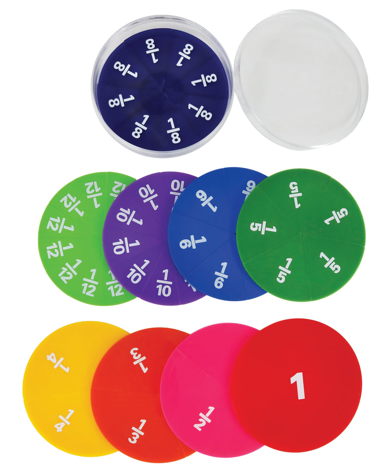 Opaque Printed Circles Fraction - Set of 51