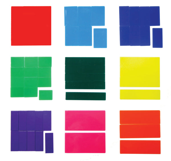 Opaque Fraction Squares - Set of 51