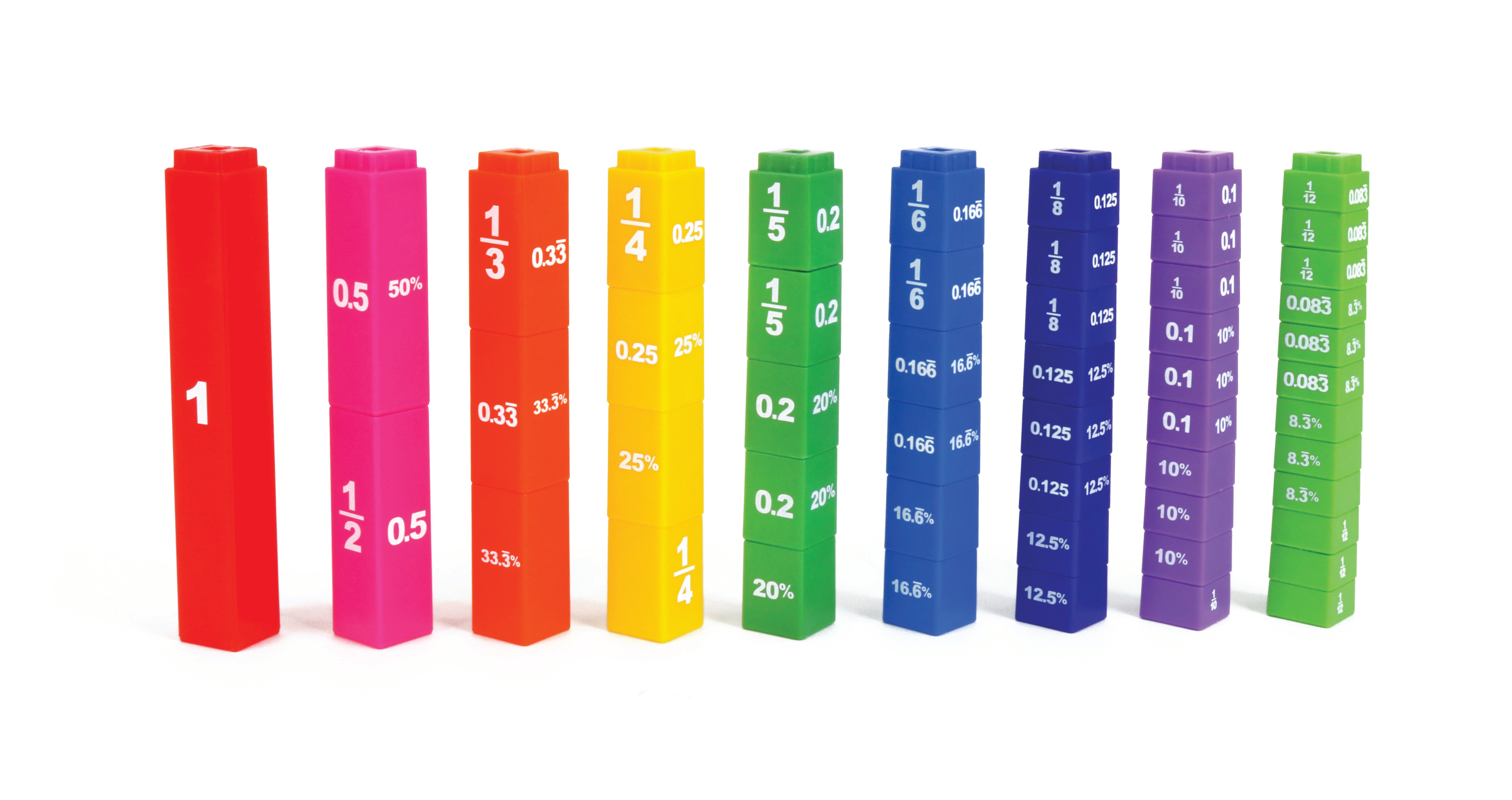 Interlocking Equivalency Cubes - Set of 51