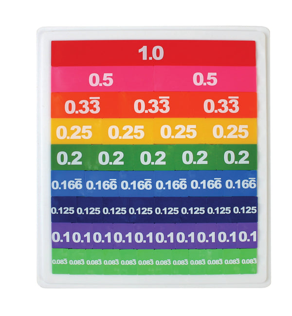 Opaque Decimal Tiles with Tray - Set of 51