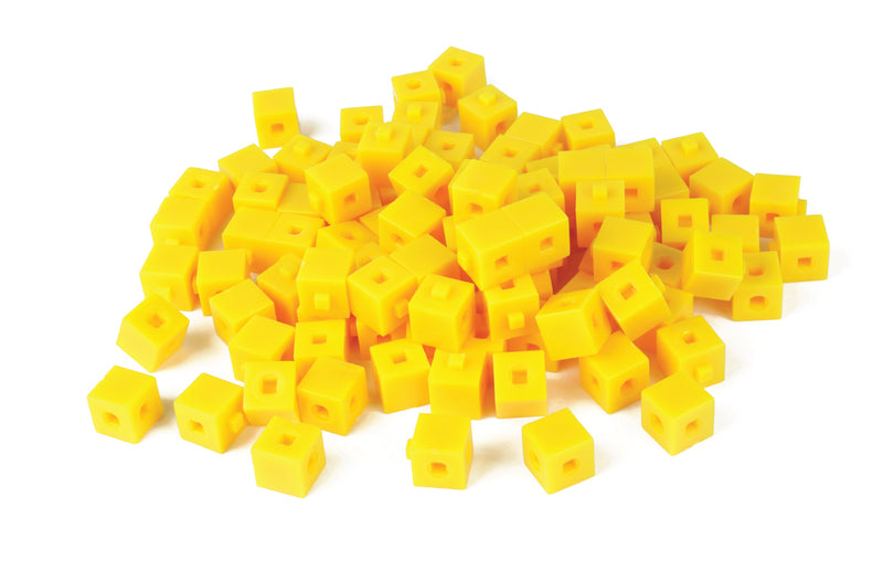 Yellow Base Ten Interlocking Unit Cubes - Pack of 100