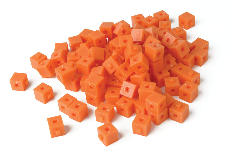 Orange Base Ten Interlocking Unit Cubes - Pack of 1000