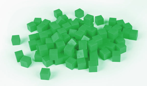 Green Base Ten Non Linking Unit Cubes - Pack of 100