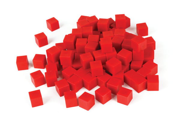 Red Base Ten Non Linking Unit Cubes - Pack of 100