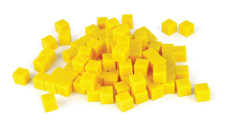 Yellow Base Ten Non Linking Unit Cubes - Pack of 100