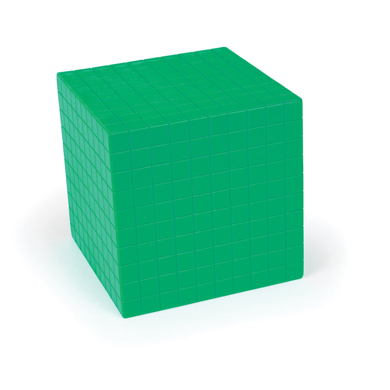Green Base Ten Decimeter Cube