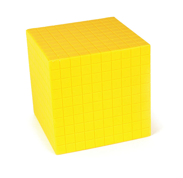 Yellow Base Ten Decimeter Cube