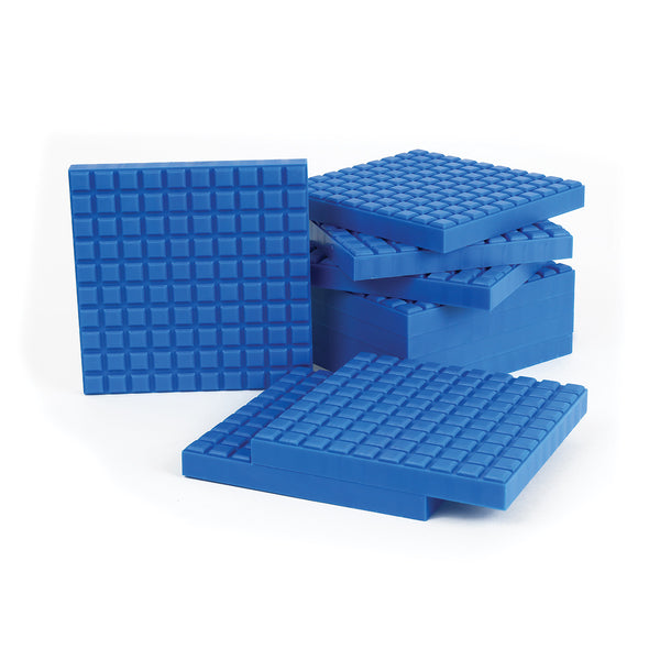 Interlocking Base Ten Blocks - Flats - Pack of 10