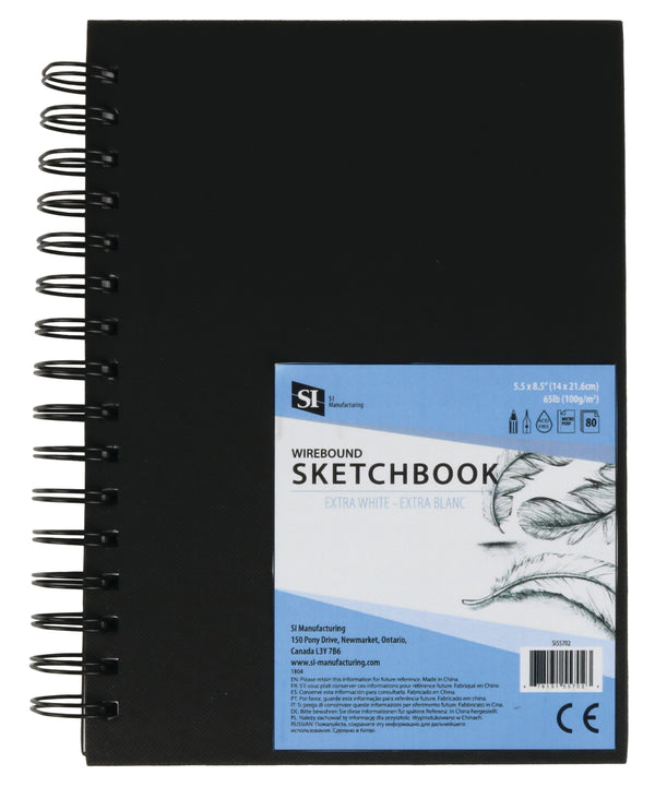 Hardcover Wirebound Sketchbook - 5.5" x 8.5"