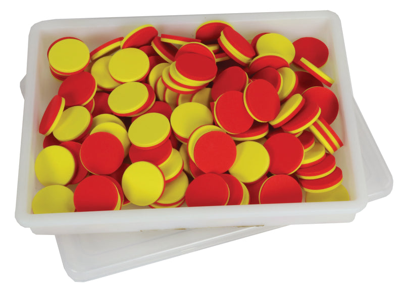 Simple Solution Two Color Red Yellow Counters in Container - Pack of 100
