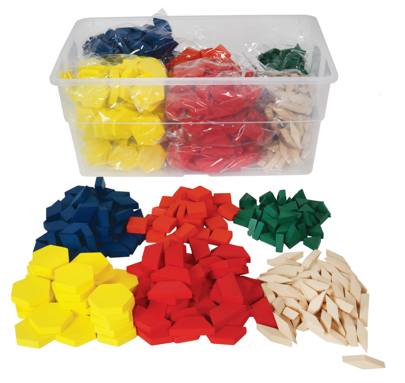 Class Solutions Pattern Blocks in Container - Set of 1000