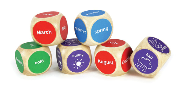 Weather Wooden Dice - Set of 6