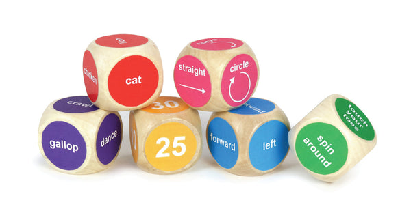 Movement Wooden Dice - Set of 6