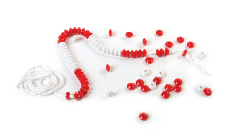 Rekenrek NFM Red White Beads with String Set - Set of 101