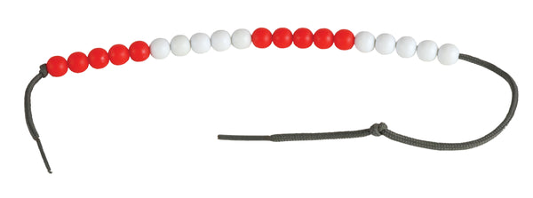Rekenrek NFM Red White Beads with String Set - Set of 21